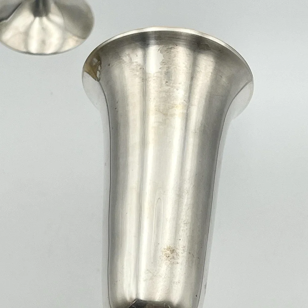 Vintage 1970s International Silver Co 745 Silver Plated Champagne Flutes Pair